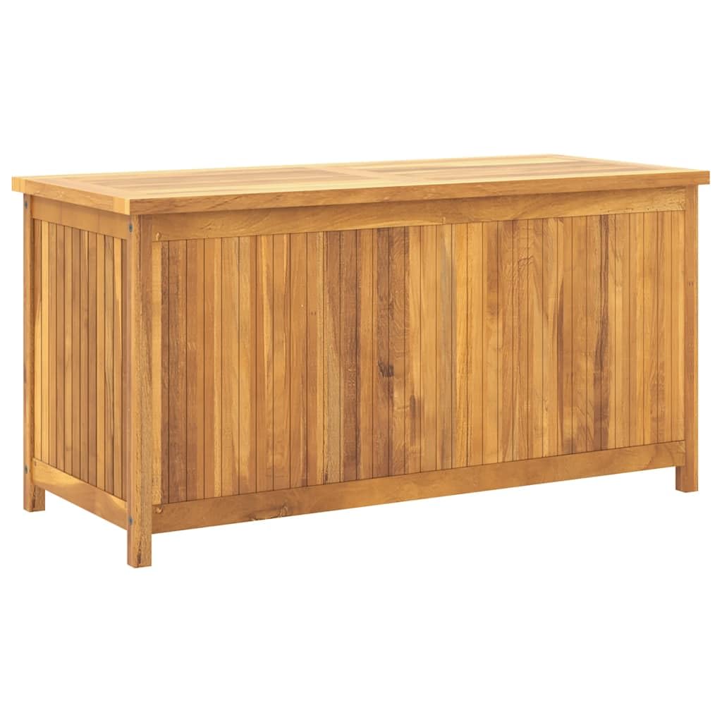 Kalmrek Patio Storage Box 44.9"x19.7"x22.8" Solid Teak Wood Outdoor Deck Garden Chest Bench with Lid Handle Organizer for Yard Porch Furniture