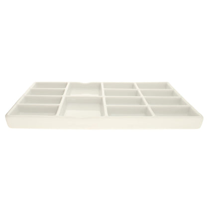 The Beadsmith Ceramic Mixing Palette – Rectangle Design Paint Holder – Arts and Crafts Accessories Organizer – 7.5" x 4.1" x .6” – 14 Compartments, (4 Palettes)