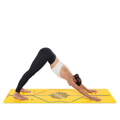 Liforme Travel Yoga mat – Patented Alignment System, Warrior-Like Grip, Non-Slip, Eco-Friendly, Ultra-Lightweight and Sweat Resistant, Made with Natural Rubber
