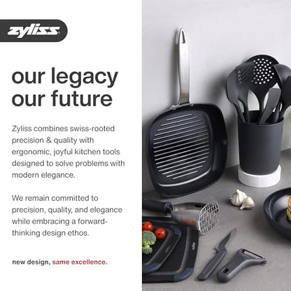 Zyliss Rotary Cheese Grater, Aluminium, 3 Steel Drum Blades, Cheese, Vegetable, Chocolate, Nut, Fruit Grater with Handle, Non-Slip Suction Foot and Table Clamp, 5 Year Guarantee