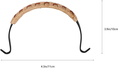 Hemoton Ceramic Teapot Handle, Adjustable Rope Wrapped U-Shape Replacement for Chinese Teapot