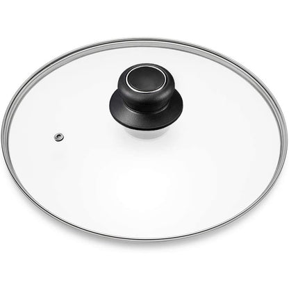 15.4 Inch Tempered Glass Lid Replacement Cover for 15.4" Cast Iron Skillets, Frying Pans and Wok, Clear