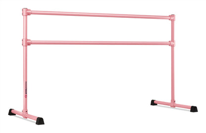 VITA Barre Portable Freestanding Double Ballet Barre, Extreme, 7 Ft Bars, Light Pink, Steel | Fixed Height, Made in USA, Home or Gym Exercise Equipment for Kids & Adults | Dance, Fitness, Pilates