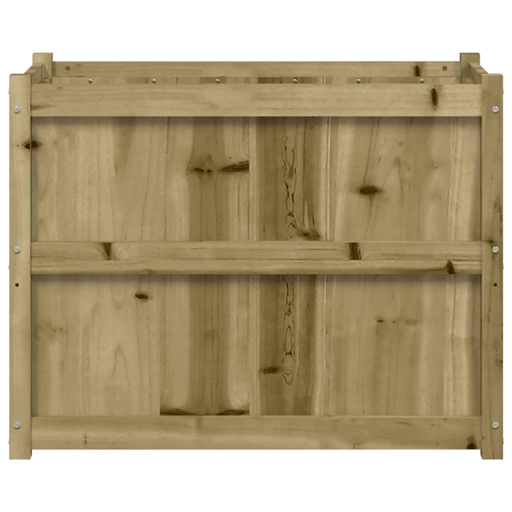 Tmriohed Large Outdoor Rustic Pine Planter Box 35.4 x 35.4 x 27.6 in Treated Solid Wood Vegetable or Flower Bed for Garden, Patio, Balcony