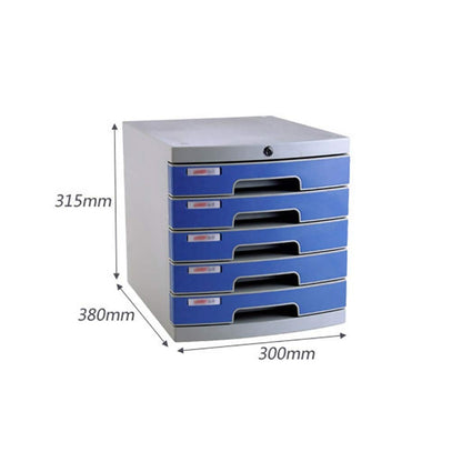 IIPOSAQQ Plastic Cosmetic Drawer Desk Storage Unit Organizer Lockable Drawer Sorter A4 Box for Office (5-Layers Size:12in15.2in12.6in) File Cabinets
