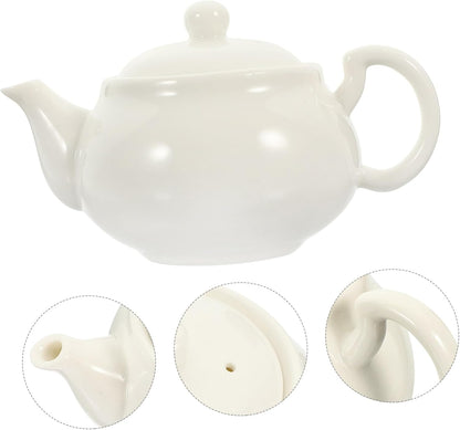 White Ceramic Tea Cups, Teapot, Kettle, Bone China Tea Set, Porcelain, 600ml, 20oz