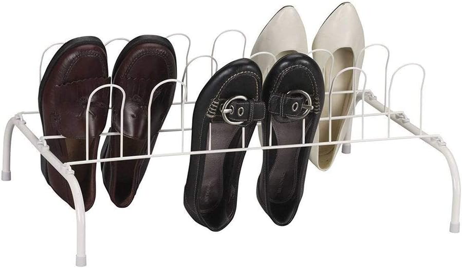9-Pair Household Essentials Wire Shoe Rack, White