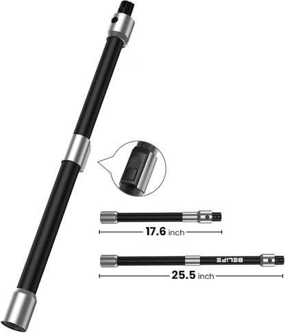 Belife Retractable Metal Tube, Extensible Wands for Belife S10 Cordless Stick Vacuum Cleaner, 17.6inch-25.5inch