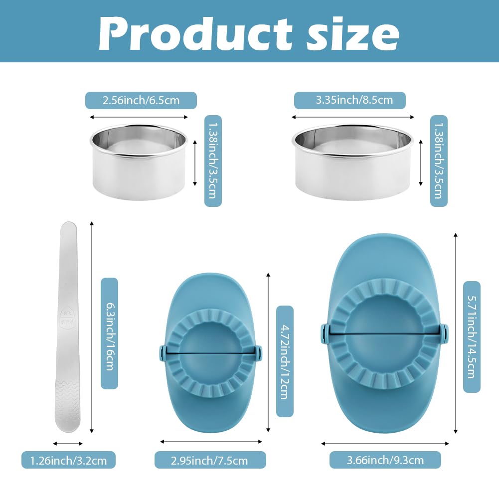 Empanada Maker Press, Dumpling Making Tools, Dumplings Maker Set with Dough Cutter, Empanadas Press Mold, Dumpling Mold Machine Making Dumplings Easier