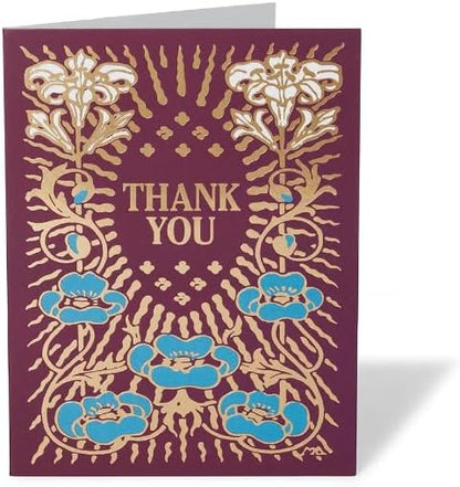 Metropolitan Museum of Art Gilded Book Covers - Boxed Set of 18 Foil Stamped 'Thank-You' Notecards