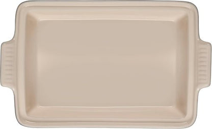 Le Creuset Olive Branch Collection - 4 Qt. Heritage Covered Rectangular Casserole in Marseille with Embossed Lid
