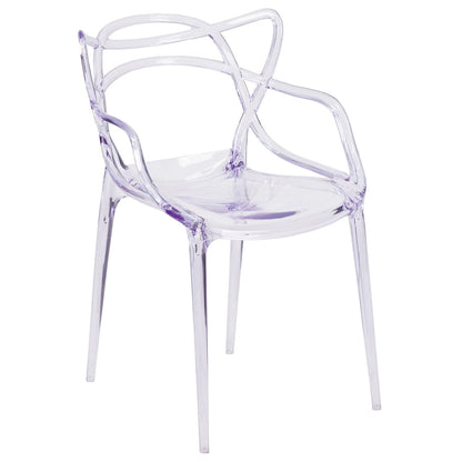 Flash Furniture Josh 4 Pack Nesting Series Transparent Stacking Side Chair