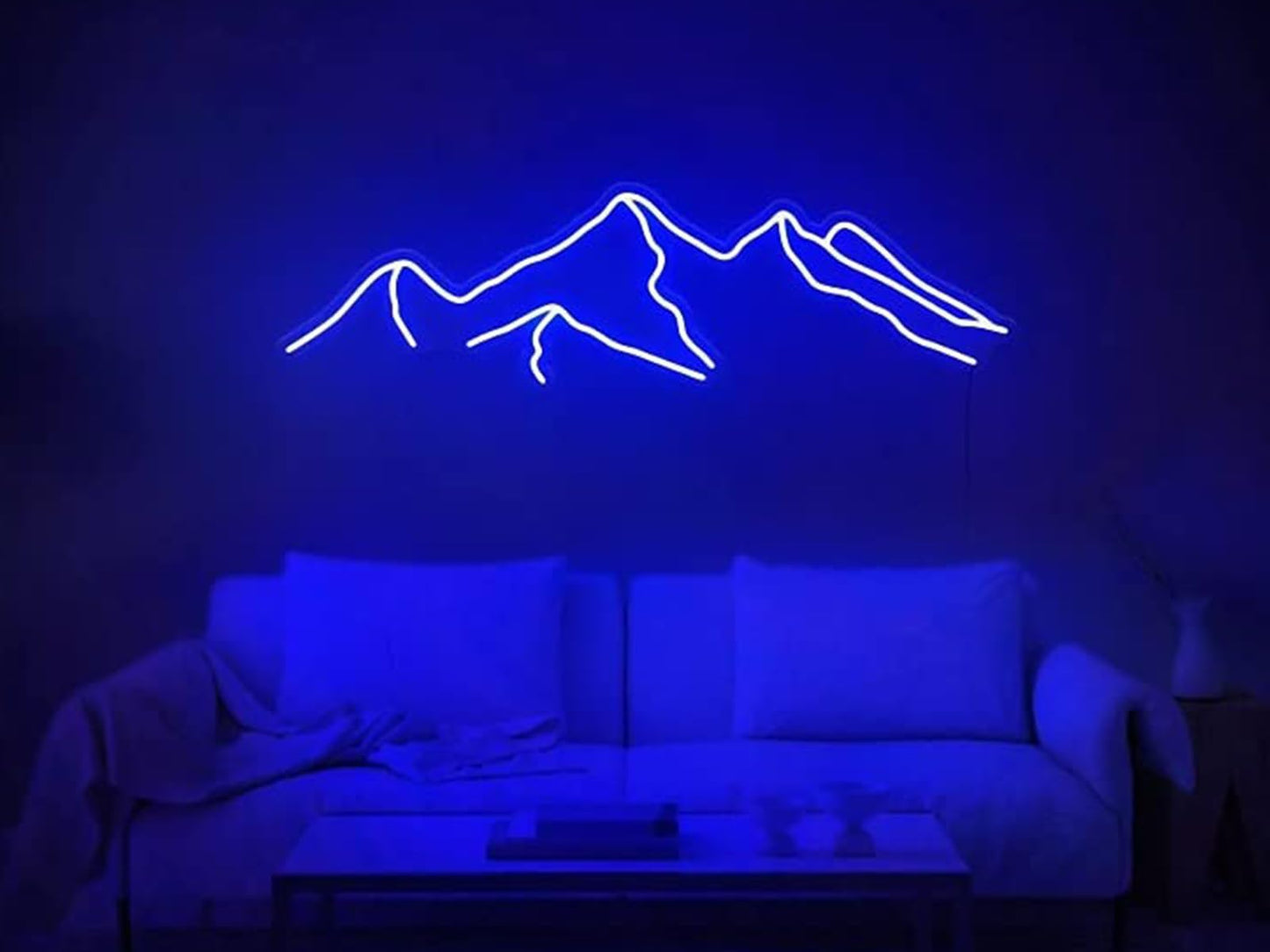 LED Decorative Lights USB Mountains Sunrise Sunset Led Neon Signs Home Decoration Wall Art Holiday Gift Brightness Adjustable 16.5''x11.8''
