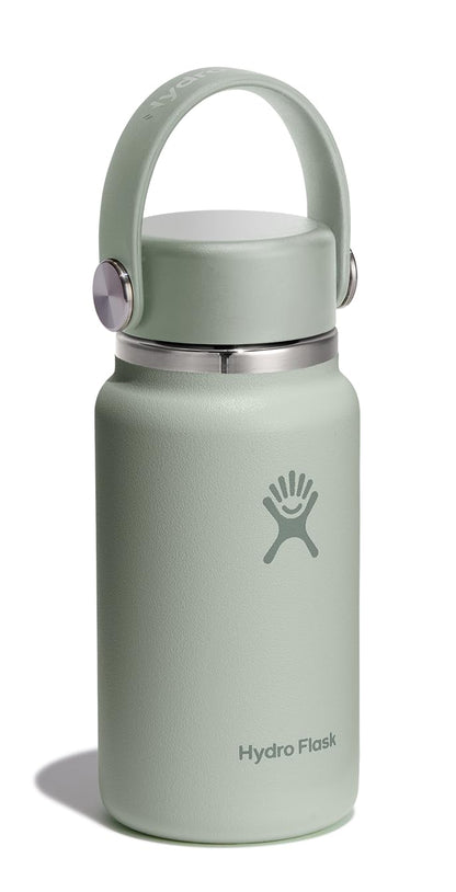 Hydro Flask Micro Bottle - Insulated Mini Leak Proof Flask for Purse or Pocket in 6.7 Oz Agave Green
