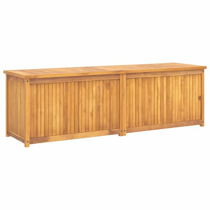 KHGPOTYU Natural Teak Outdoor Storage Box, 68.9 in x 19.7 in x 21.7 in Garden Box for Patio, Balcony, or Garden Storage