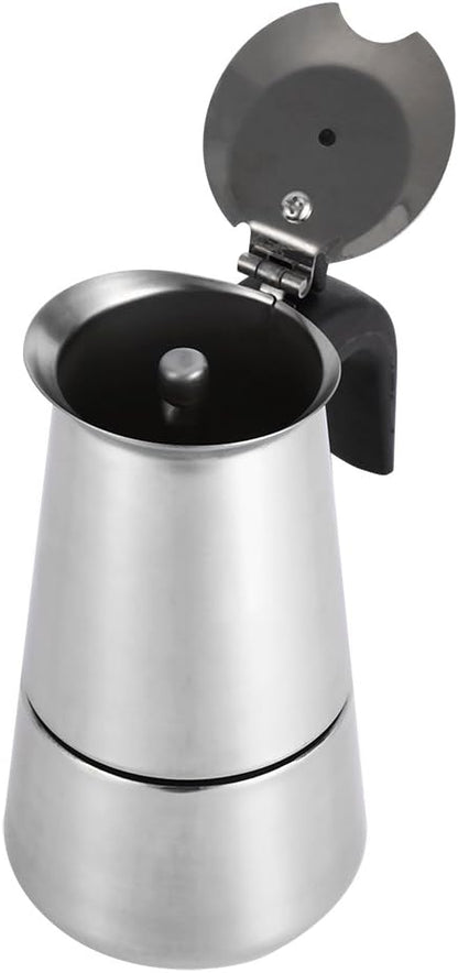 Yosoo Coffee Maker Pot, 100ml/200ml/300ml/450ml Stainless Steel Pot Espresso Coffee Maker for Home Office Use,