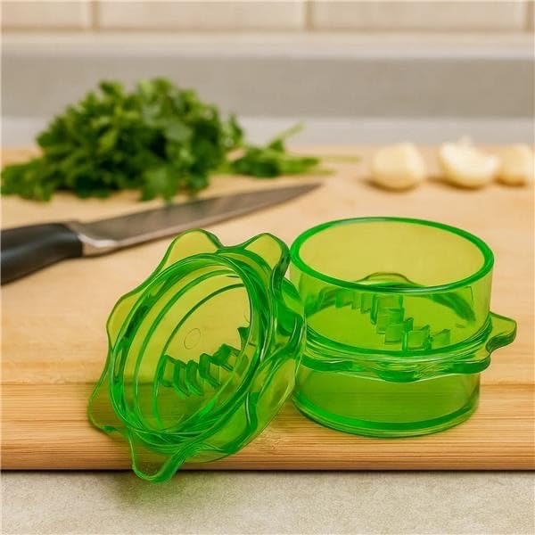 Angel’s Peel Lounge Mincer, Manual Quick Meal Preparation - Kitchen Tools for Mincing Garlic, Ginger, Herbs, Nuts (Green color)