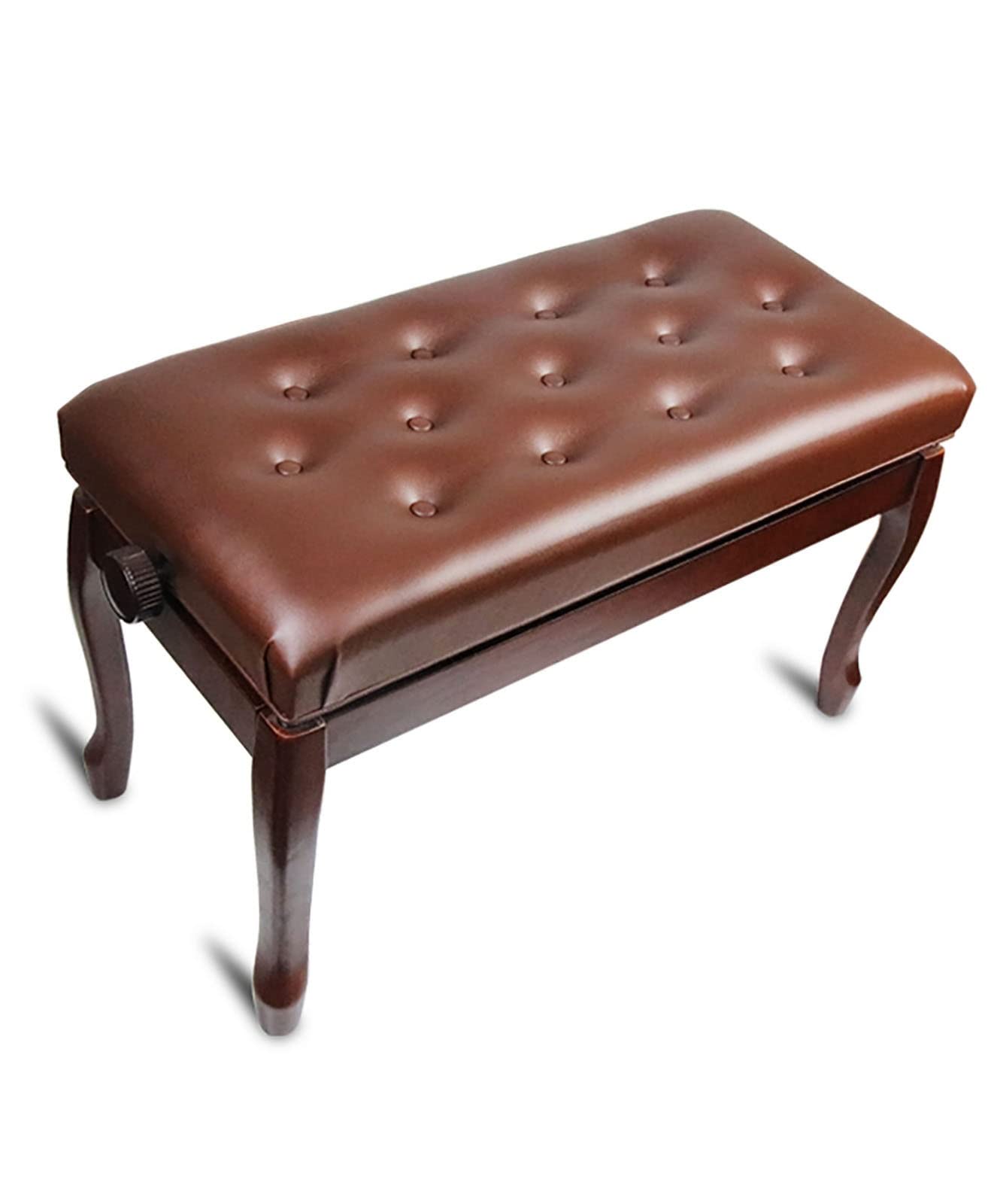 Dntum Premium Leather Piano Bench with Solid Wood Construction Keyboard Bench Vanity Stool for Piano Players 76 X 35 X 49Cm Black/Brown Color Options