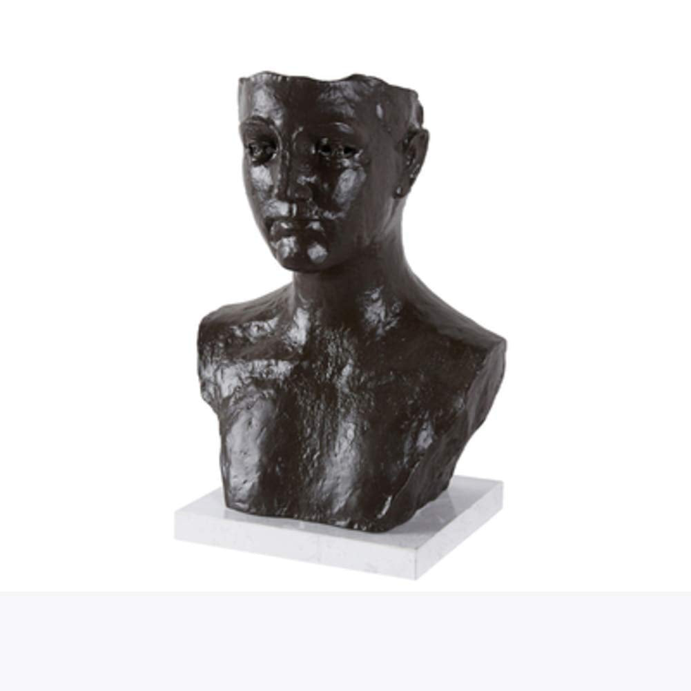 PacuM Antique Bronze-Look Sculpture,Modern Simplicity Metal Statue,Tabletop Decoration for Home Office Study Ornament-x 32x26x47cm(13x10x19inch) Gift