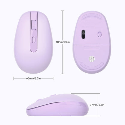 Rii Wireless Mouse RM700 2.4G Silent Mouse with USB Nano Receiver for Laptop,PC,Mac,Chromebook,Windows (Pink)
