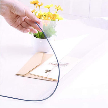 24 44 Inch 1.5mm NECAUX Custom x Clear Table Cover Protector, Thick Plastic Scratch Resistent Heavy Duty Desk Pad Mat