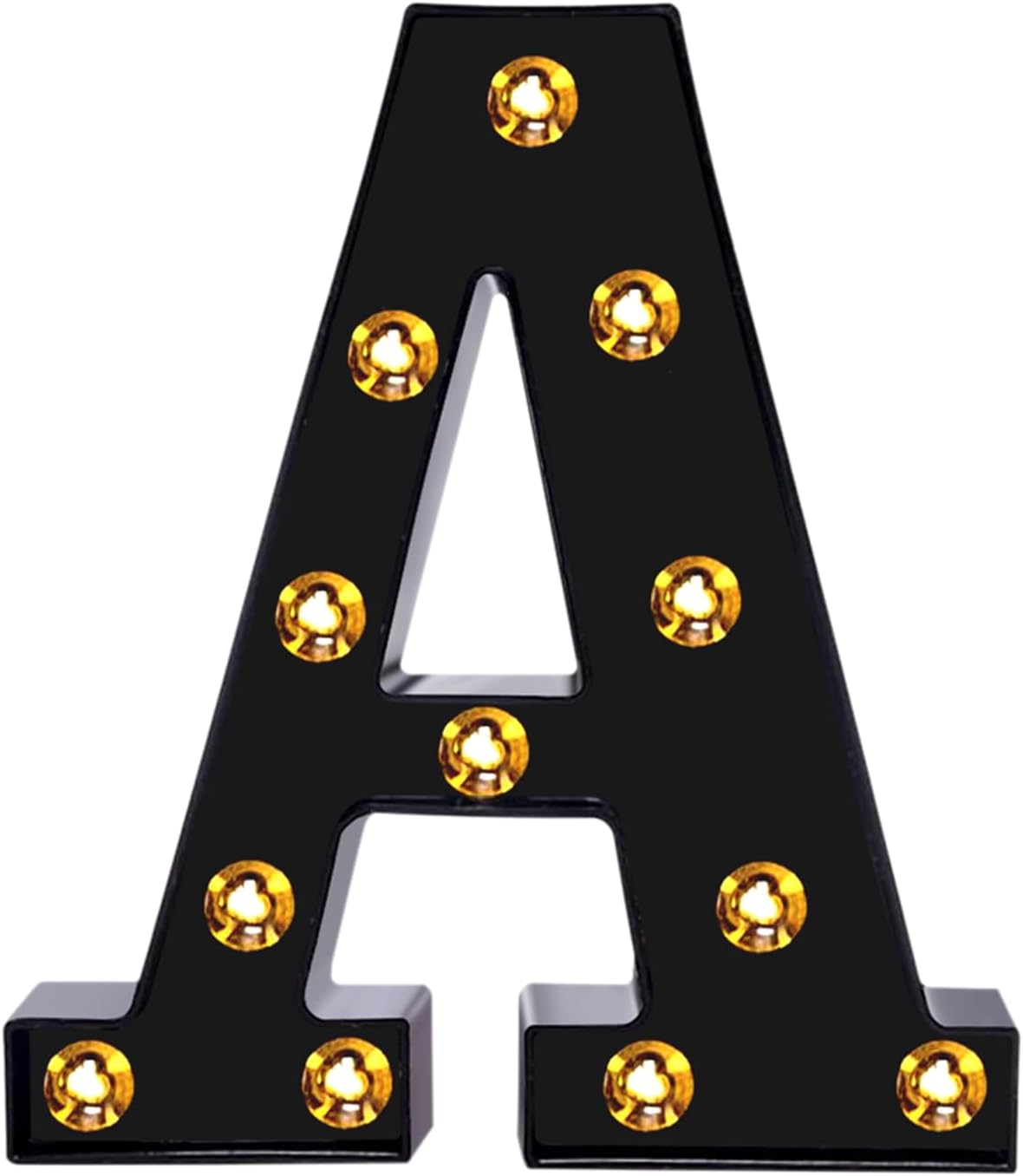 Foaky Black Light Up Letters, Black and Gold Party Decorations, Night Light Wedding Birthday Party Home Bar Decor