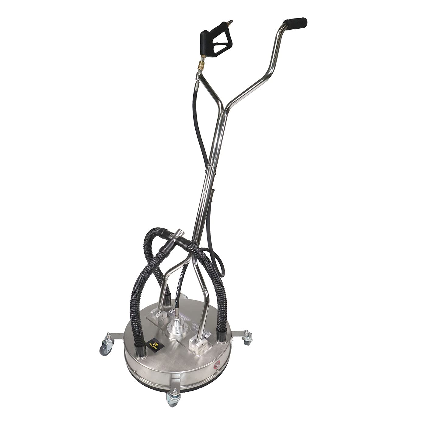 Erie Tools 21" Stainless Steel Surface Cleaner with Vacuum Port, Wheels, and Wand Pressure Washer Attachment 4000 PSI, 12 GPM