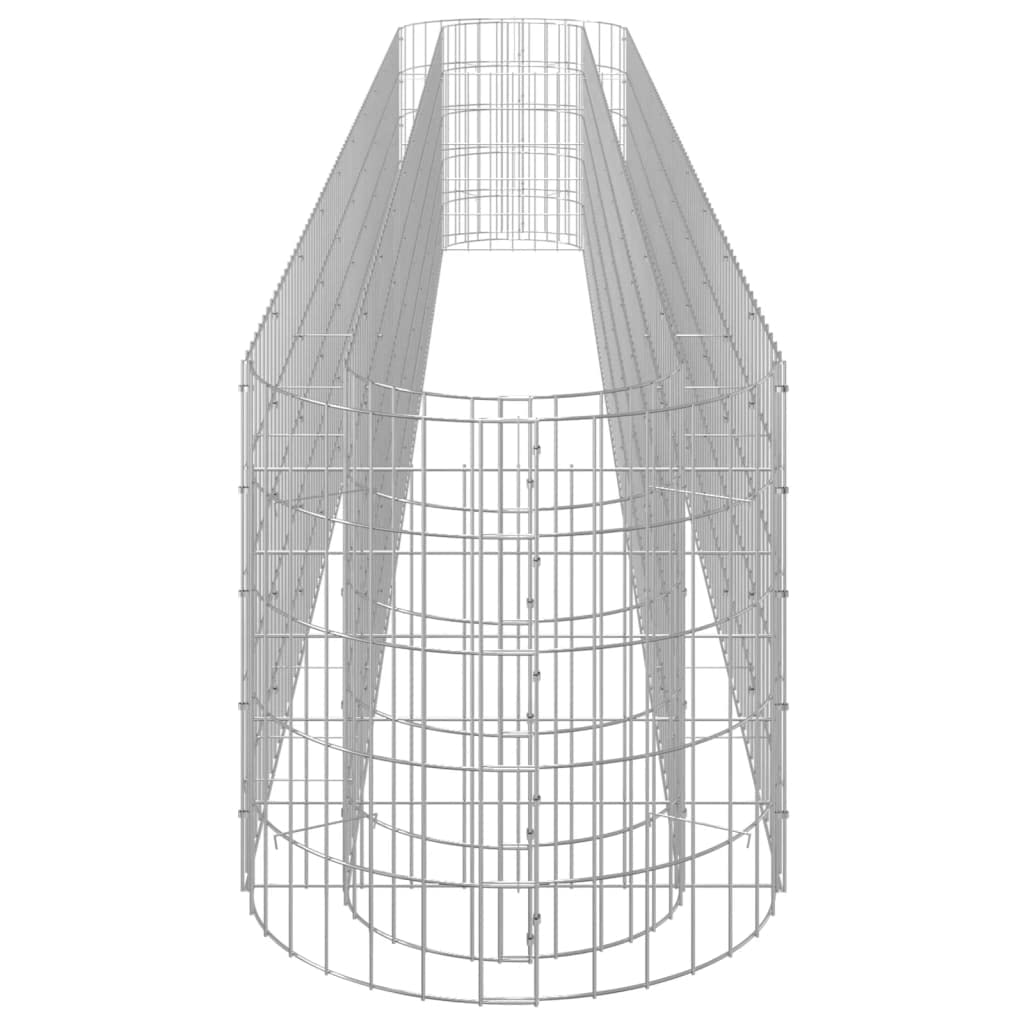Favemtsl Large Galvanized Raised Planter Box 157.5"x19.7"x19.7" Silver Outdoor Garden Bed Gabion Cage for Flowers & Veggies Metal Frame