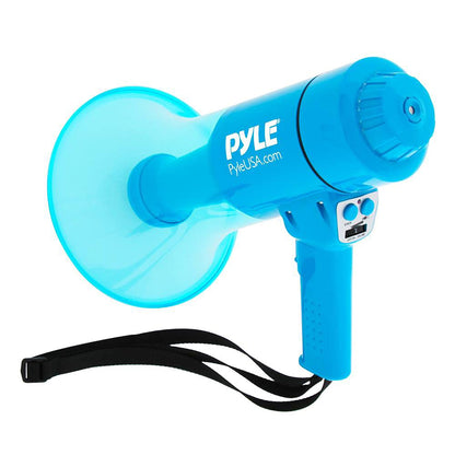 Pyle 40W Portable PA Megaphone with Alarm Siren, Adjustable Volume, Marine Grade Waterproof Construction, 1000-Yard Range, Lightweight Handheld, Requires 8 AA Batteries - Ideal for Indoor/Outdoor Use