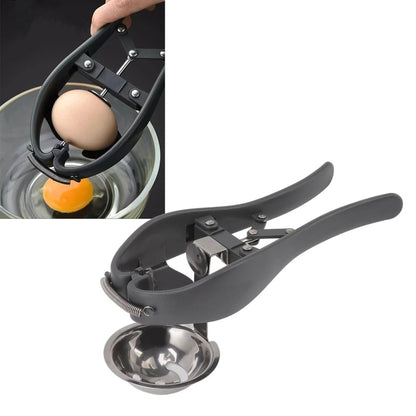 MOPFOL Egg Cracker 304 Stainless Steel - Professional Handheld Opener and Separator for Hard & Soft-Boiled Eggs, Easy Eggshell Cutter