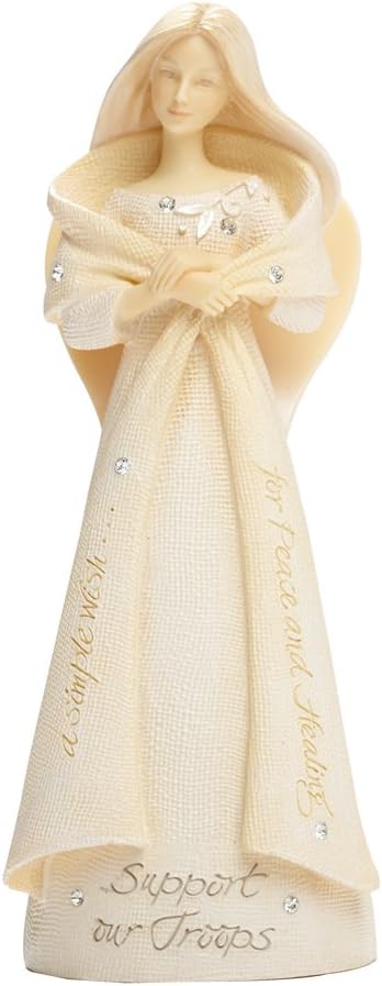 Enesco Foundations Support Our Troops 4.49-Inch Mini Angel Figurine