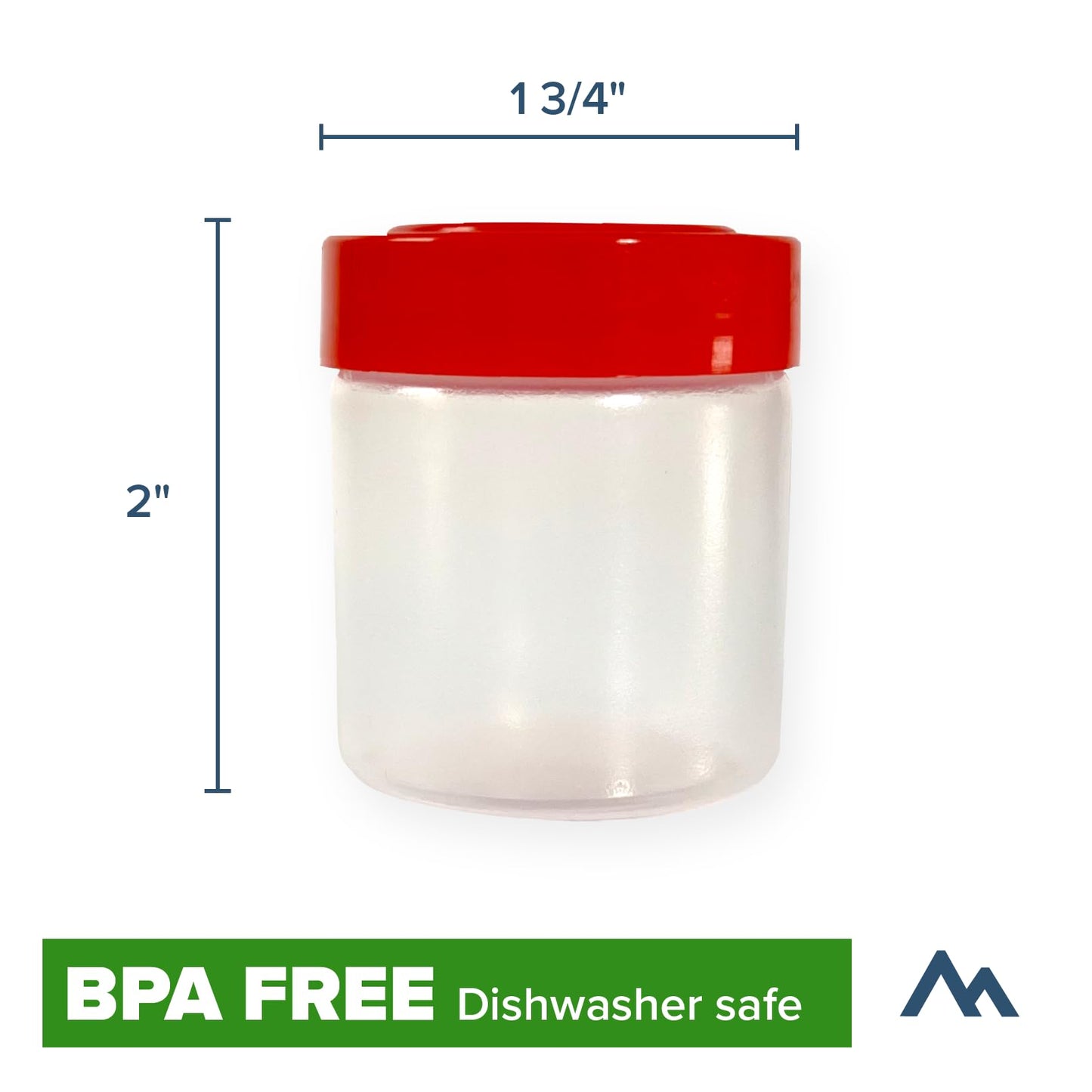 Pinnacle Mercantile 9 Pack 1oz Mini Plastic Spice Jars Bottles Containers with Sifter and Cap