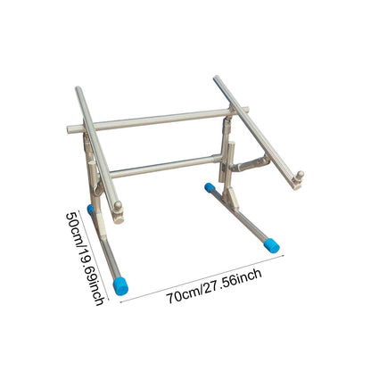 KiBcsLic Embroidery Stitch Stand, Aluminum Alloy, Sturdy, Practical Adjustable, Floor Standing, Embroidery Frame Stand , 2 Bar