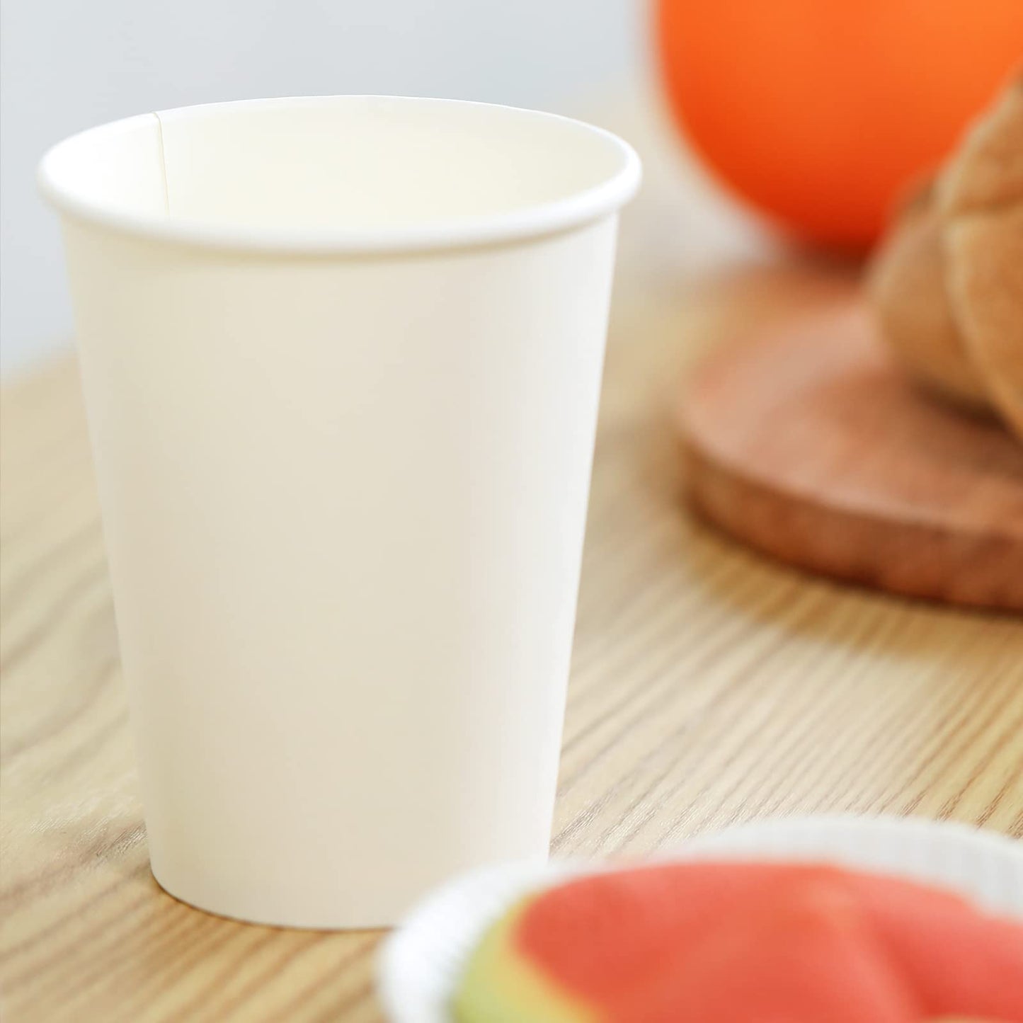 RACETOP Hot Paper Coffee Cups 12 oz [300 Pack], Disposable Coffee Cups 12 oz, Upgraded Weight Of Paper, White