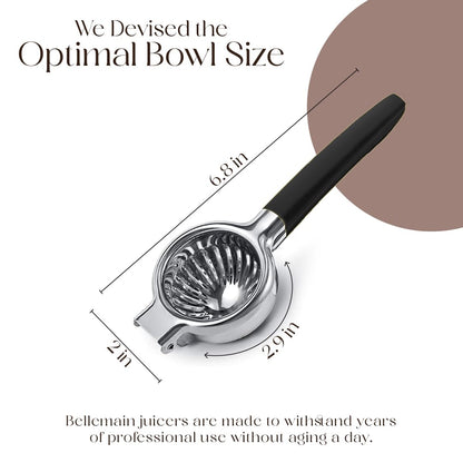 Stainless Steel Lemon Squeezer and Lime Press - Heavy Duty Manual Citrus Juicer and Handheld Juice Press for Lemons, Limes, and Small Citrus Fruits