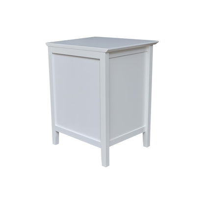 International Concepts Solid Wood Bedroom Nightstand with 3 Drawers in White