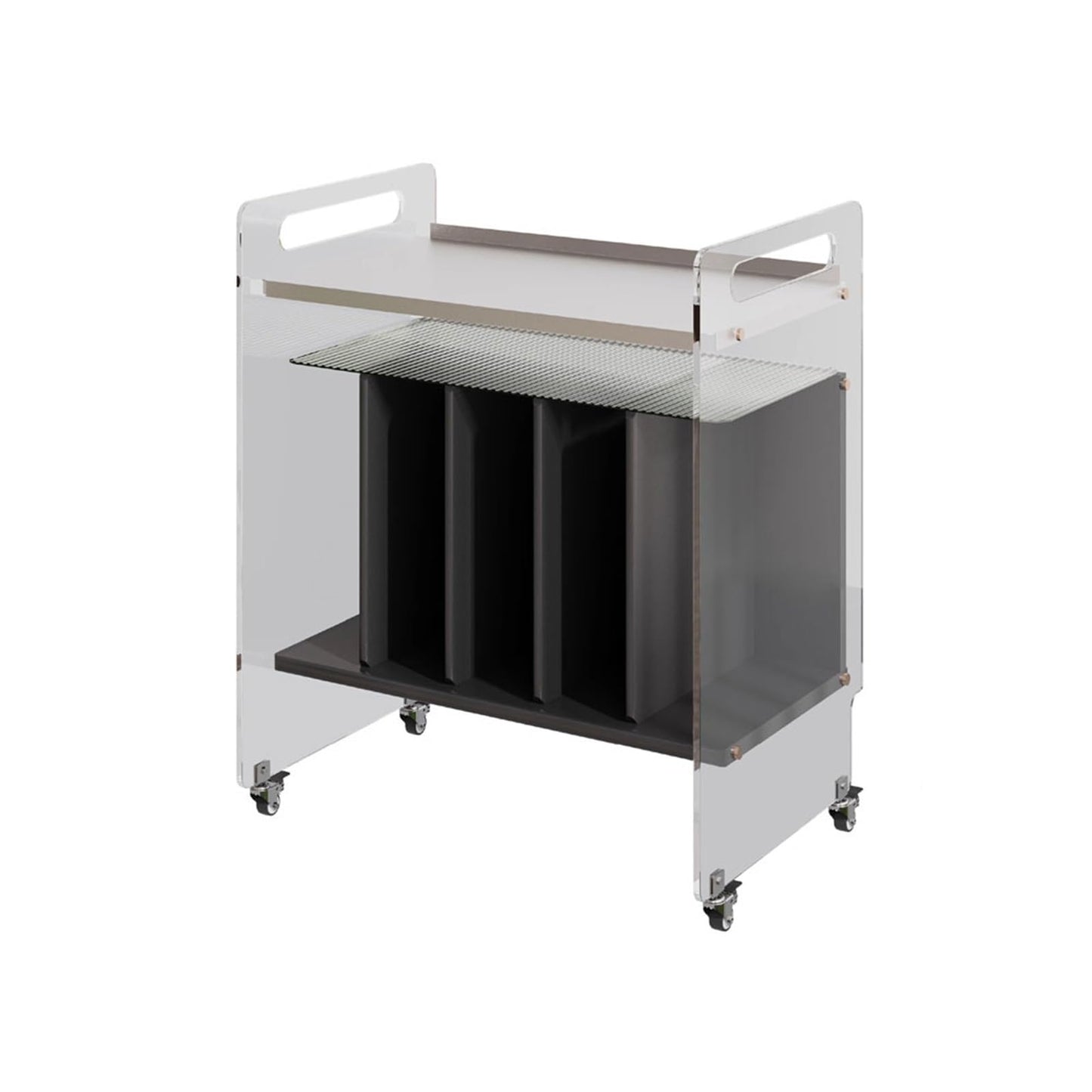 uP9sF2mD DVD Shelf Organizer Home Wooden Vinyl Record Cabinet CD Albums Storage Rack with Casters Acrylic Supports CD Storage Rack