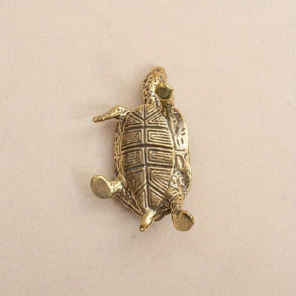 Skiennix Brass Vintage Turtle Figurine - Unique Home Ornament | Perfect Gift Idea, 1PC