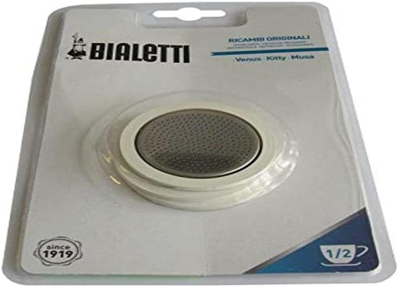 Bialetti Venus 1/2 Cup, 3 Gaskets and Filter Plate for Stainless Steel Coffee Pots