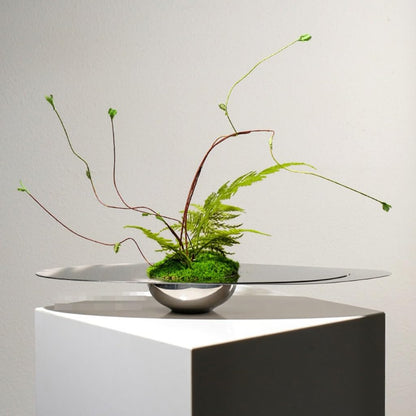 Light Luxury Hotel Living Room Table Floral Arrangement Stainless Steel Decoration Simulated Fake Plants