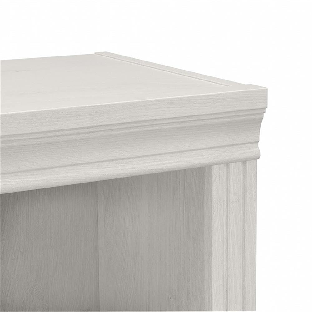 Bush Home Saratoga Tall 5 Shelf Bookcase - Set of 2 in Linen White Oak