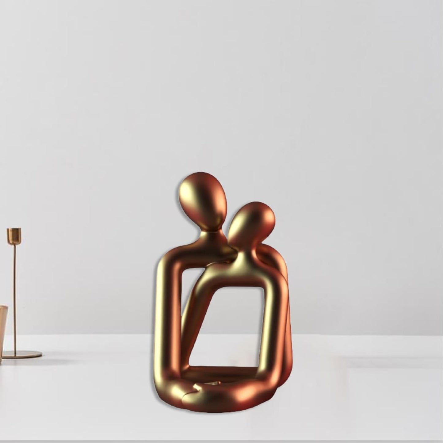 Juaugusep Abstract Couple Statue,Hugging Lovers Sculptures Resin Love Figurines Modern Home Office Decor Accents