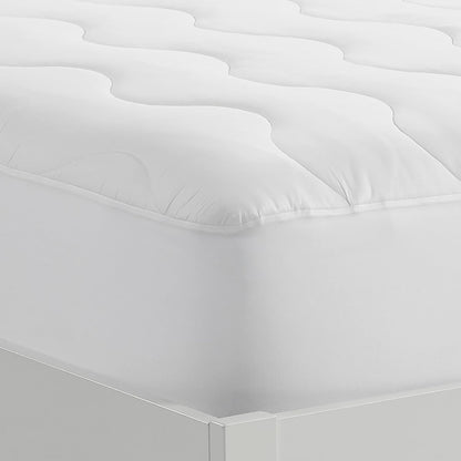 Serta Air Dry Extra Comfort Quilted Mattress Pad, Cooling & Breathable, 15" Deep Pocket, Twin, White