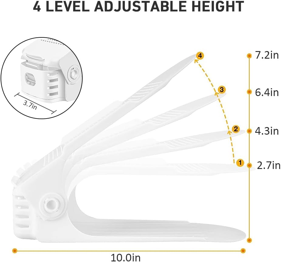 12 Pack 50%, 4 Closet, NVGSN Shoe Slots Organizer - Shoe Stackers for a Pair of Shoes, shoe Storage Shoes Space Savers