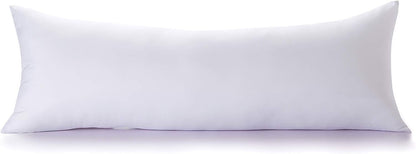 20 60, Acanva Fluffy Bed Sleeping Side Sleeper Body Pillow Insert, Long x White