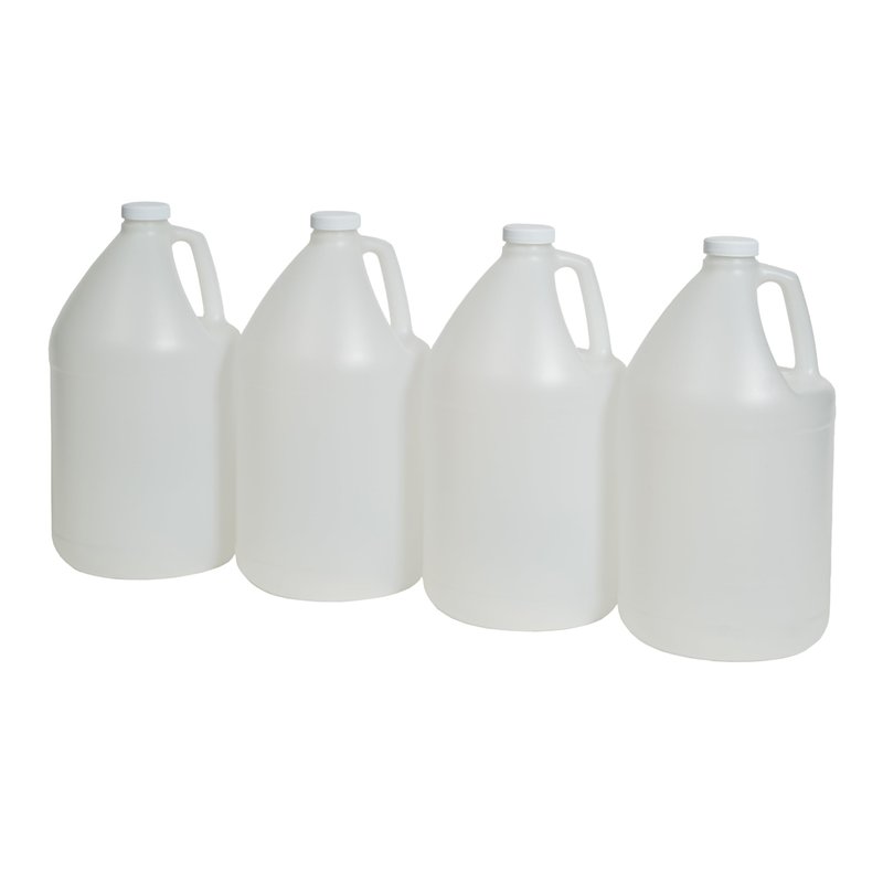FastRack 4-Pack 1 Gallon Water Bottle Plastic Jug Container with Lid | White Food Grade Gallon Water Jug, BPA-Free, Leak-Proof Pitcher With Lid Fermentation, Brewing, Storage & More