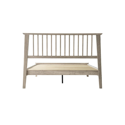 Full Size Solid Wood Platform Bed Frame, Headboard & Footboard, Easy Assembly, 12 Sturdy Slatted Base, Centre Metal Legs, No Box Spring Needed, Noise-Free & Slip-Free, Driftwood Gray Oak Finish YUF-33