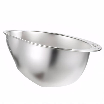 YENXIKU 4-in-1 Rice Washing Bowl - Rice Washer Strainer Bowl - Stainless Steel Colander for Quinoa, Fruit and Vegetable Wash - Multi-Purpose Rice Strainer and Colander for Kitchen (1 Pack)