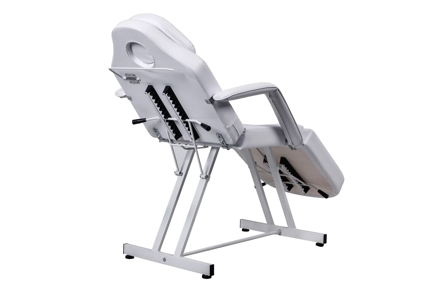 Salonsunny White Beauty Facial Tabel Bed Chair Professional Massage Adjustable Tattoo Chair Salon Bed with Hydraulic Stool