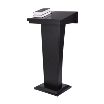 Lectern Podium Stand, Podium,Tilt Design Standing Desk Host Stage Speaking Reading Table, for Classroom Conference and Auditorium/Black/58x48x120cm